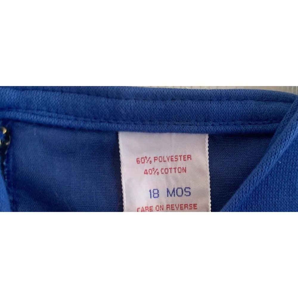 VTG Vestbak Osh Kosh B'gosh 18 Month Blue Soft  Overall Snap Button Cowboy Print